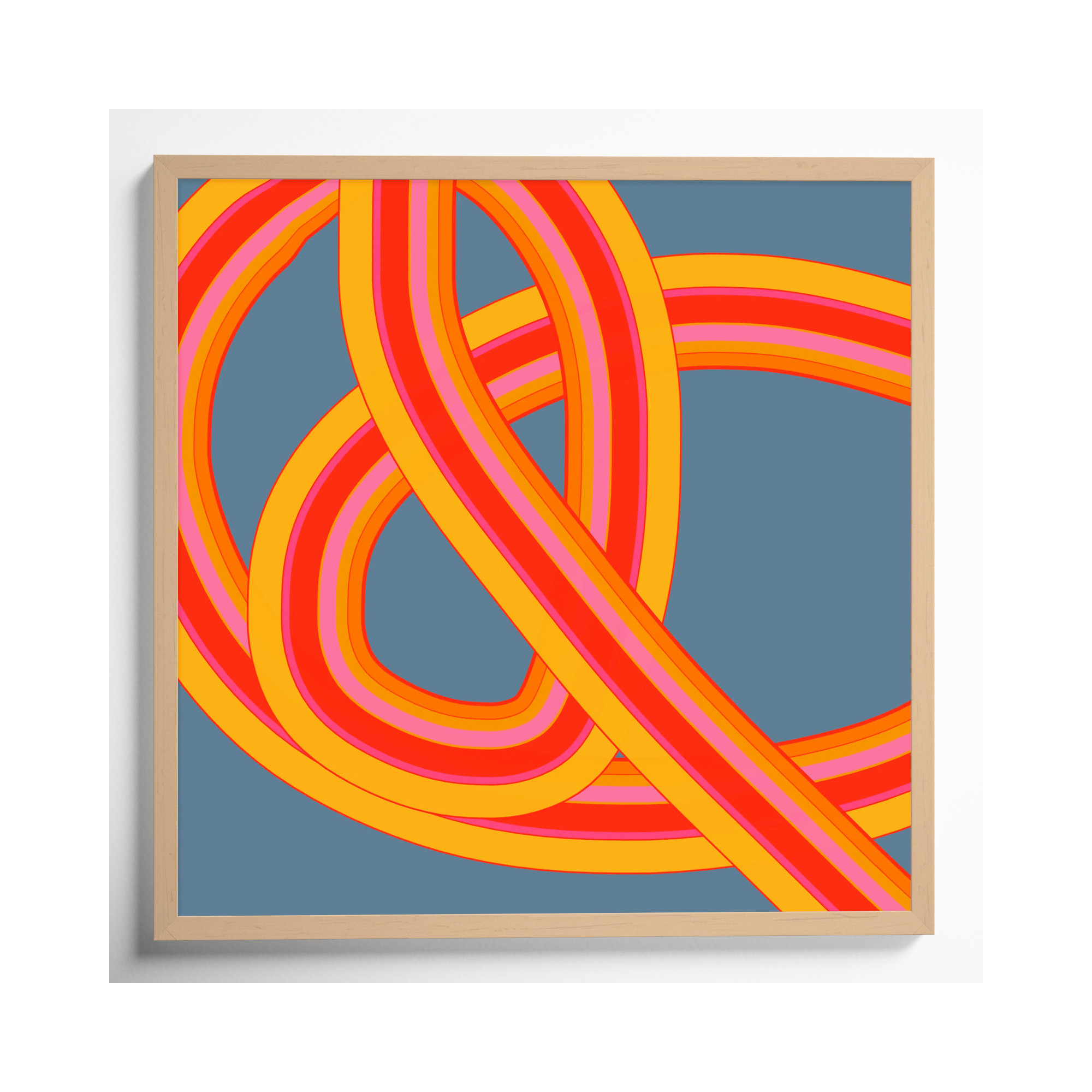 Twist Series I Hawaiian Twist by Jacques Pilon - Picture Frame Graphic Art, 36" H x 36" W x 1.25" D, Brown