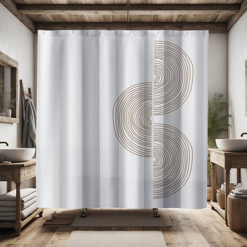Rideau de douche Coco, Beige