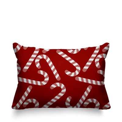 Coussin décoratif intérieur / extérieur Christmas Candy Cane