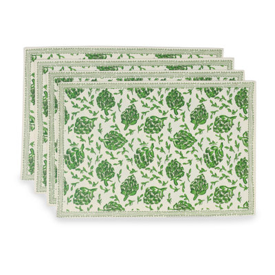 Napperon vert en coton