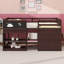 Low Loft Bed With Rolling Desk, Shelf And Drawers-526155154