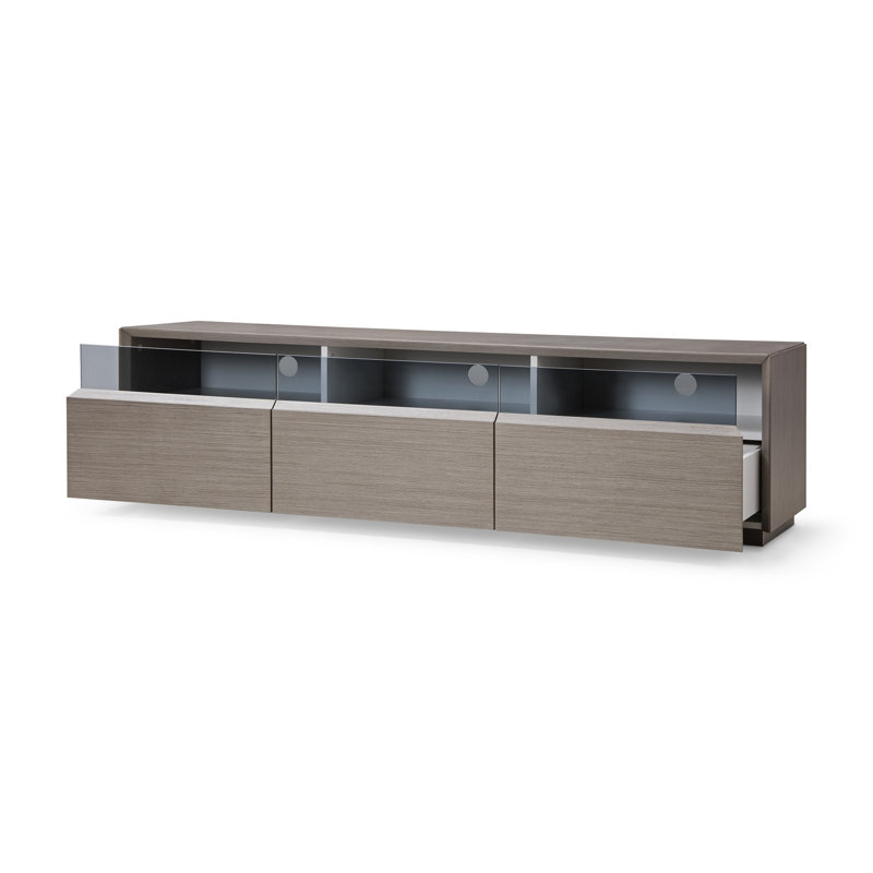 Meuble télé pour téléviseur de 78 po ou moins Briannah, Placage gris