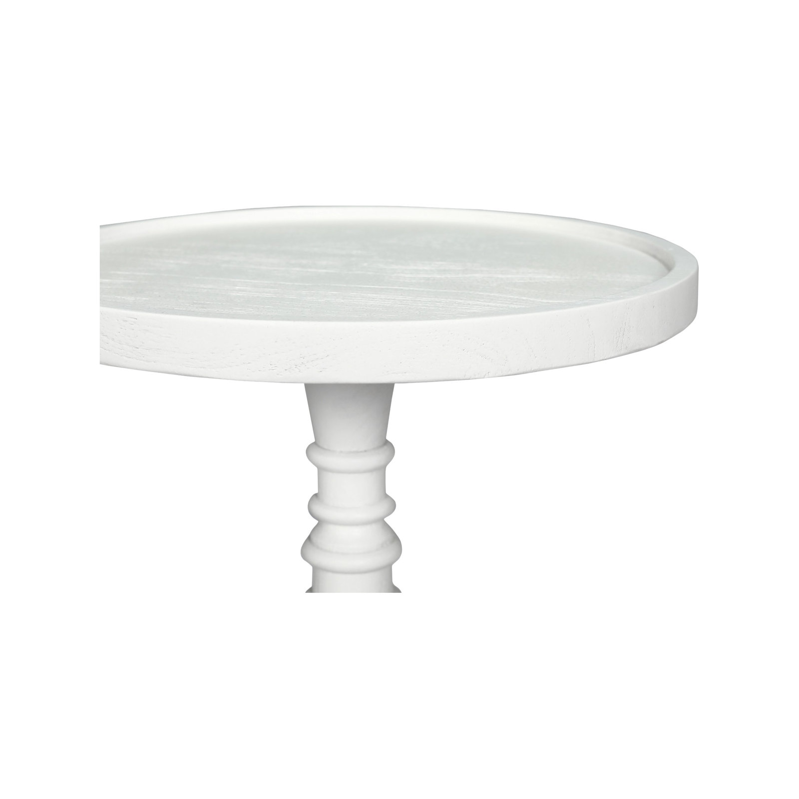 Linda 14" Mango End Table, White