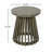 Outdoor Acacia Wood Patio Side Table, Round Coffee Table For Backyard, Lawn, Balcony,Gray Finish-1195398565