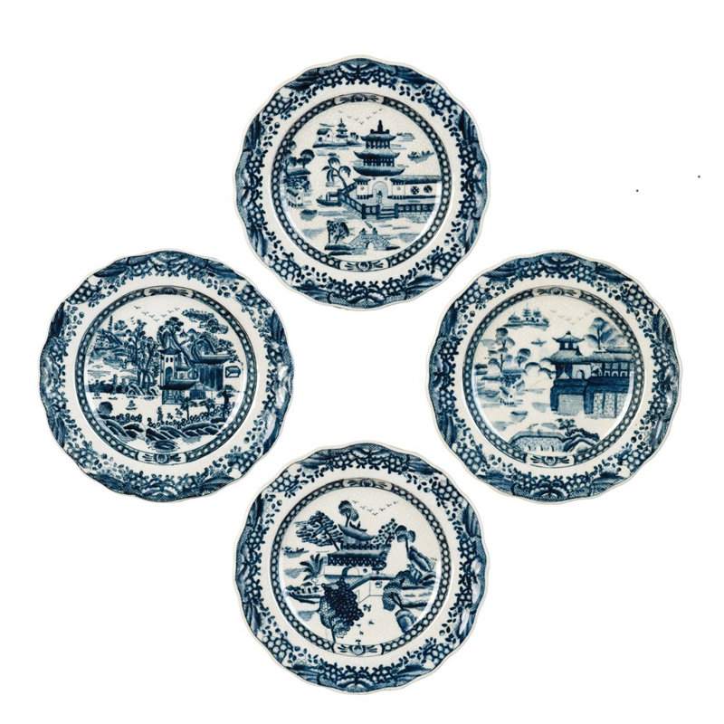 Ensemble de 4 assiettes décoratives