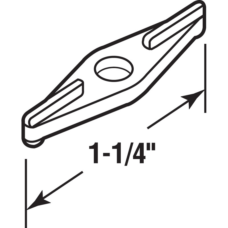 Prime-Line Double Wing Flush Clips, 1-1/4 in., Plastic, White
