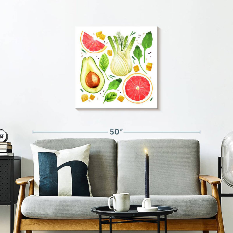 Yarlin Vegetables And Fruits, 24" H x 24" W