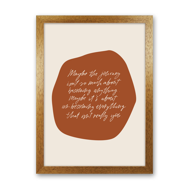 Maybe The Journey by Planeta444 - Wrapped Canvas Print, Brown Framed, 88cm H x 64cm W x 3cm D