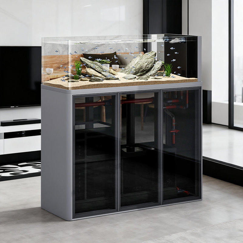 Réservoir d'aquariums d'eau, Gris, 26,42 gallons (H 50,39 po x l 39,69 po x P 18,11 p