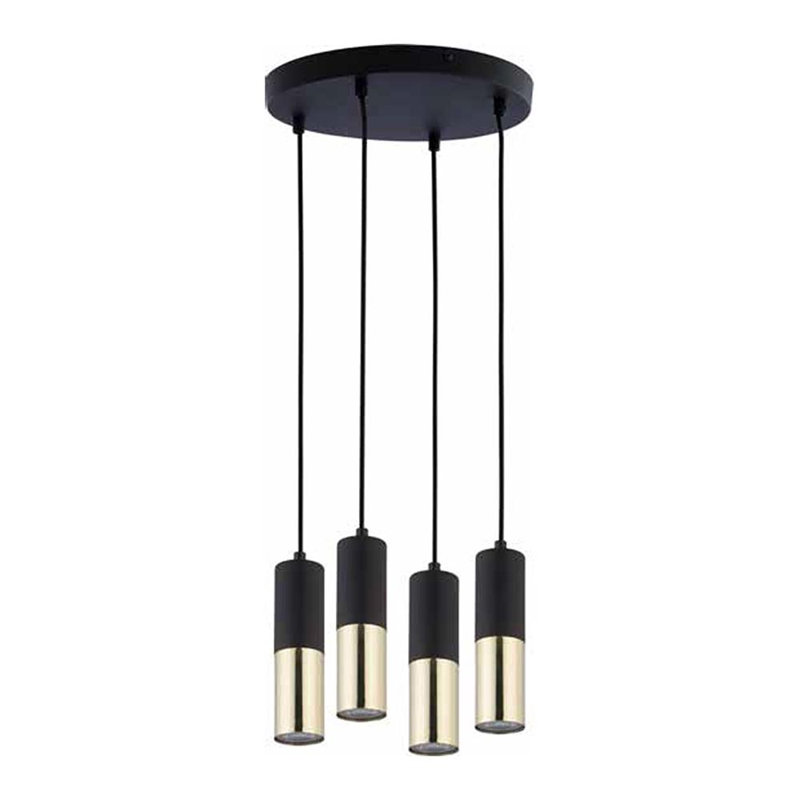 Aveonna 4 - Light Cluster Pendant, Black, Gold/Black