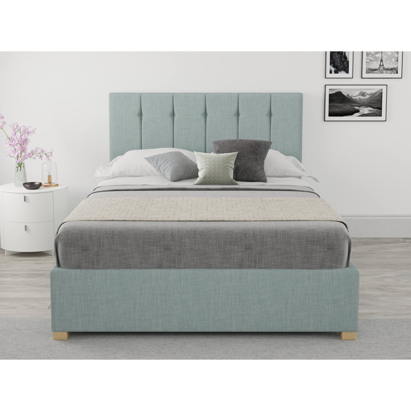Hutridge Upholstered Ottoman Storage Bed, Small Double (4'), Sky