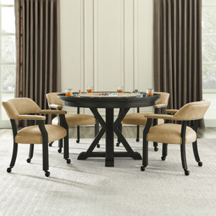 Rylie 50" Round 8 - Player Foldable Poker Table with Chairs