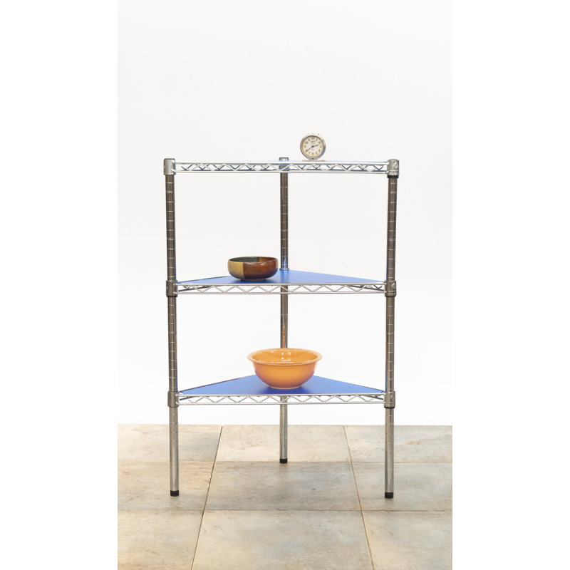 Doublure de tablette triangulaire en PVC, H 0,125 po x l 18 po x P 18 po, Bleu clair