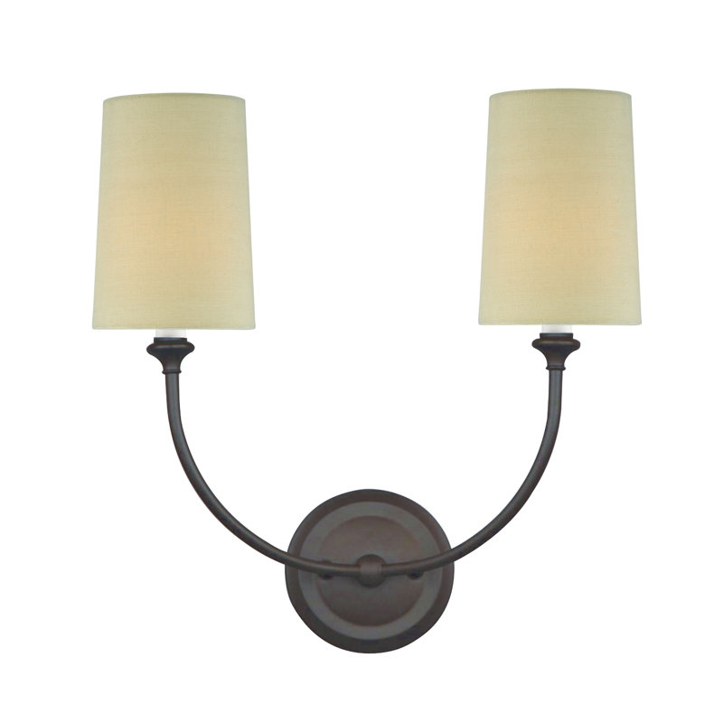 Applique murale à bras 2 lumières Mikrut, Bronze foncé