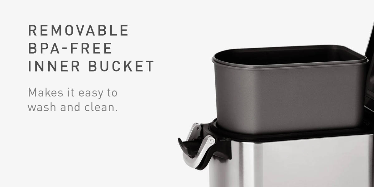 simplehuman Pet Food Storage Container Stainless Steel for Dog Food, Cat Food, and Bird Feed