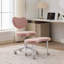 Fauteuil de méditation moderne plus avec pattes croisées, roues et tabouret réglable-483927908-483927914