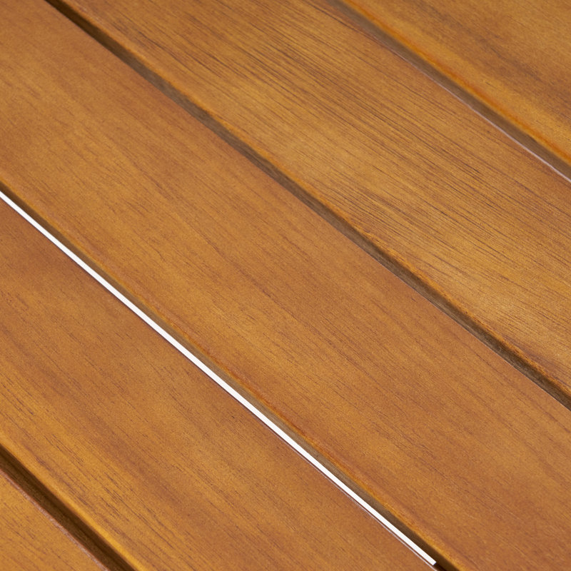 Ensemble de conversation d'extérieur en bois d'acacia avec corde tissée 2 pièces Allen