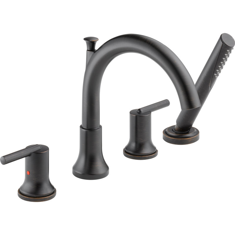 Robinet de baignoire romaine Trinsic avec douche à main, robinet de baignoire bronze huilé, bronze vénitien (valve non incluse)