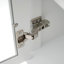 Armoire de salle de bain haute autoportante moderne avec rangement élégant avec 2 tablettes réglables, 3 tiroirs et portes en verre à fermeture en douceur-1114313540