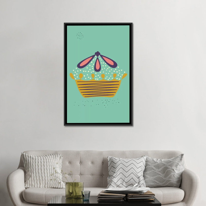 « pie », impression sur toile tendue, H 48 po x l 32 po x P 1,5 po, Toile avec cadre noir, Pas de tapis