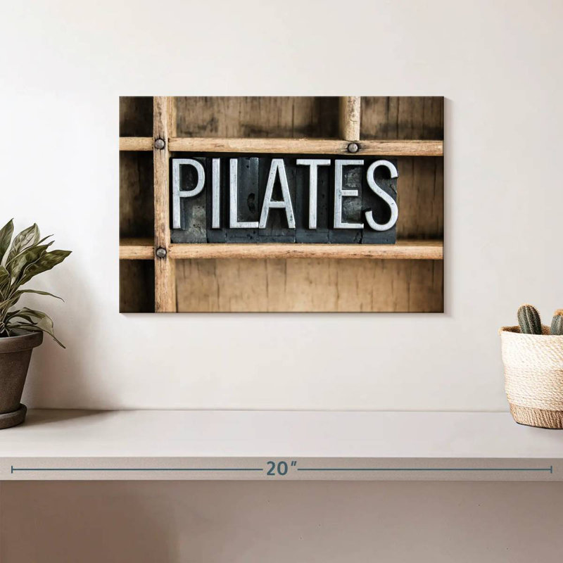 Typographie de métal Sirci Pilates, H 8 po x l 12 po