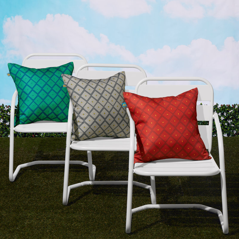 Housse de coussin d'extérieur carré et insert, Vert