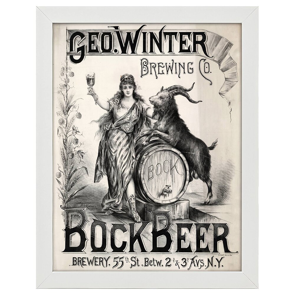 Leinwandbild Vintage Advertising Poster Geo. Winter Brewing Co.