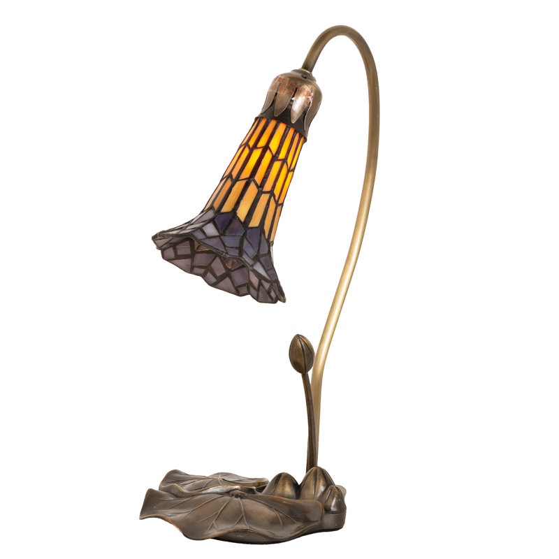 Angeleen Arched Table Lamp, Beige/Purple