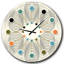 Horloge murale moderne Mid-Century à motif géométrique monochrome X-40747051