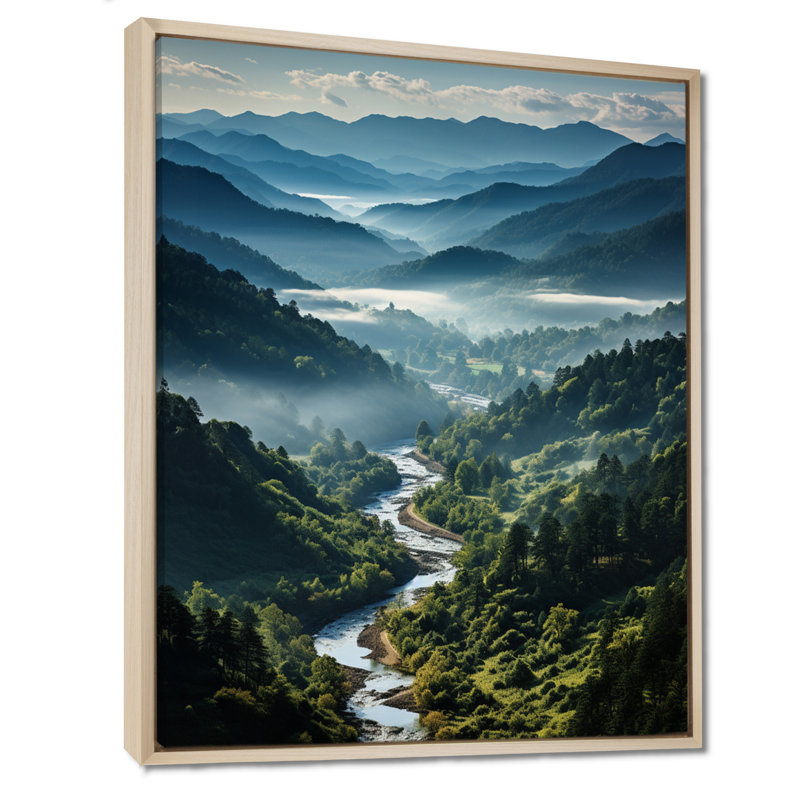 États-Unis, Great Smoky Mountains & Rivers - États-Unis, art mural encadré, H 32 po x l 24 po, Érable