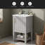 Meuble-lavabo de salle de bain avec lavabo, armoire de salle de bain avec porte à fermeture douce, support de rangement et tablette ouverte-1565447703
