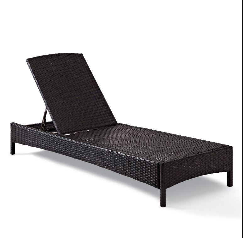 Chaise longue avec coussin Crosson, Sable