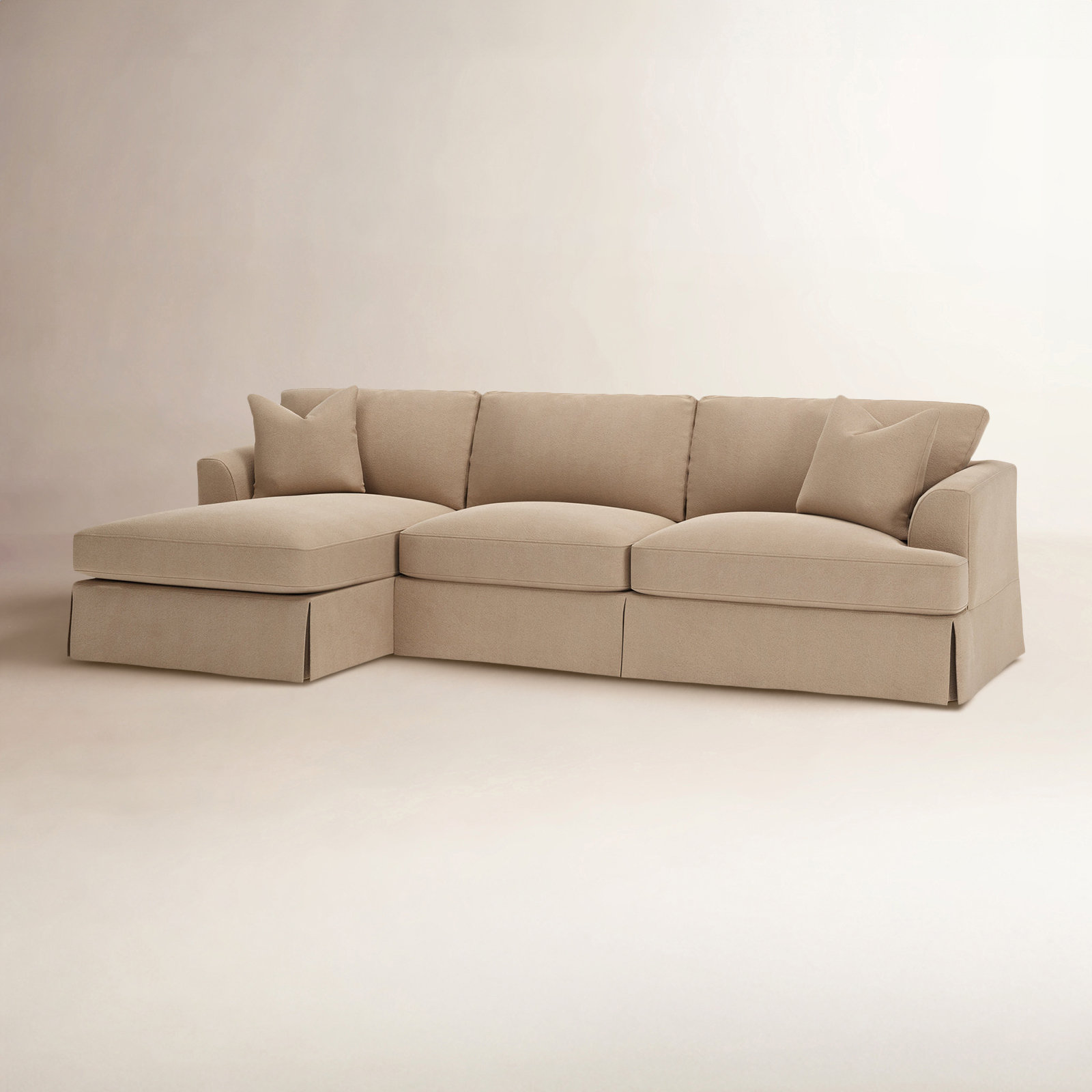 Lucia Chaise Sectional, Apollo Alpaca Boucle, Left Hand Facing