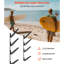 4 supports muraux de planche de surf horizontaux pour le rangement et la présentation, organisateur de support de planche en métal à hauteur réglable, planches de kite, planche courte, skis, capacité de poids de 100 lb, acier Q235 noir,