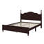 Structure de lit plateforme, lit plateforme de style rétro avec support en lattes de bois-1859241485