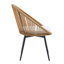 Ensemble 3 pièces moderne, table basse ronde anti-dégâts + 2 chaises pivotantes en rotin