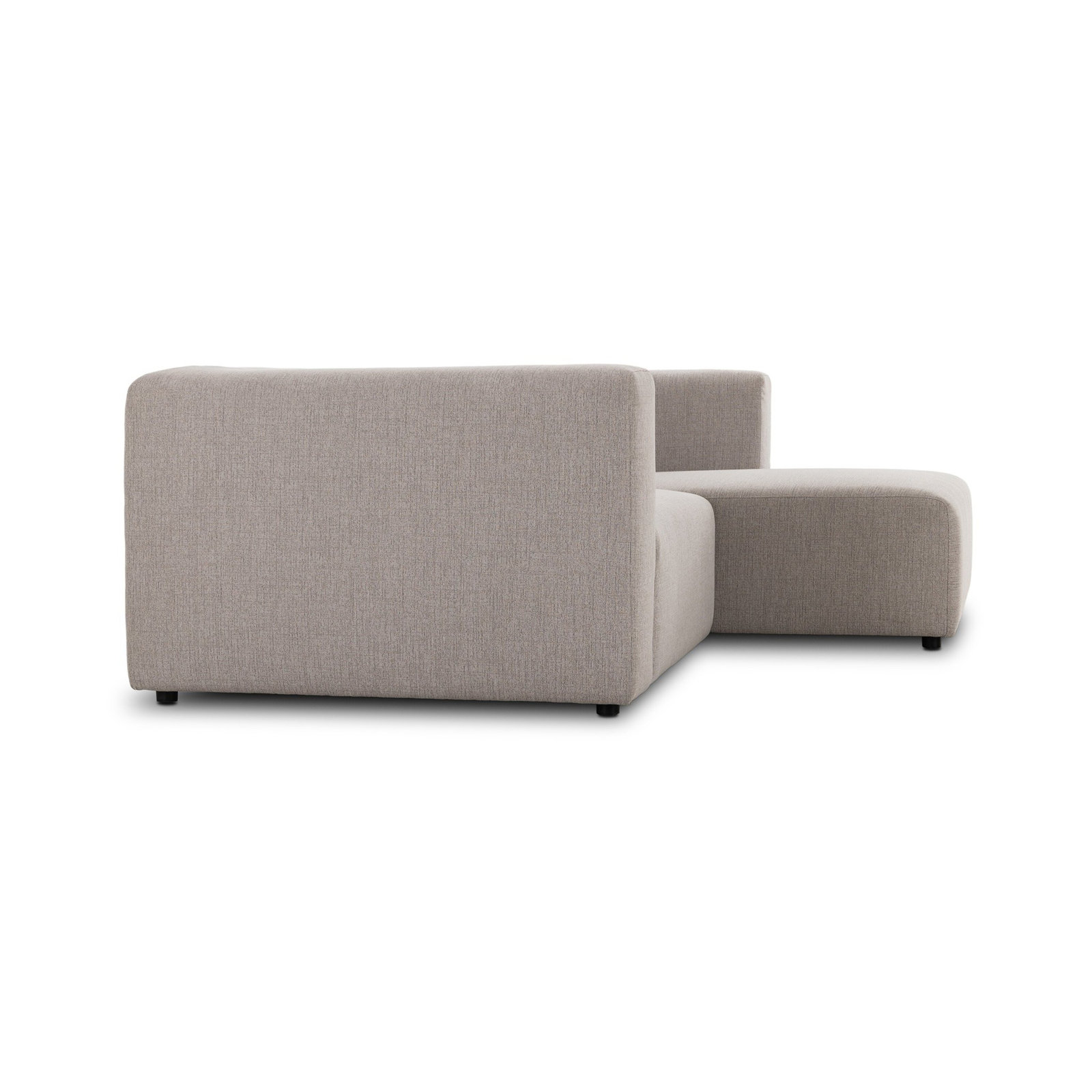 Upholstered Chaise Sectional, Saxon Charcoal Polyester Blend, Right Hand Facing
