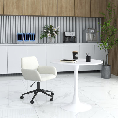 Chaise de bureau pivotante réglable moderne, conception ergonomique, revêtement doux, tissu gris polyvalent, parfaite pour le bureau ou la maison, solution de siège élégante, confortable et chic