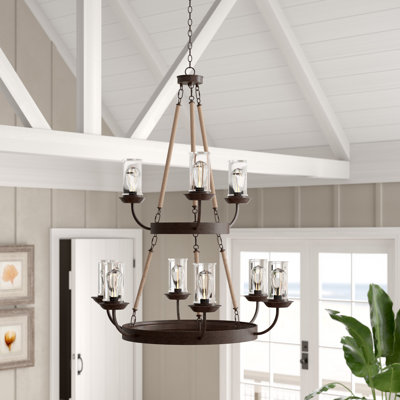 Elesa 9 - Light Dimmable Cylinder Chandelier