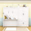 Grand lit escamotable en bois avec tablettes-1420876880