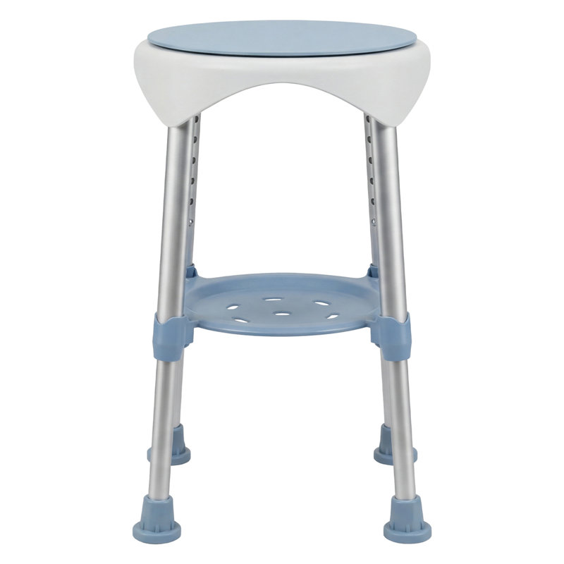  Shower Chair Swivel 6-Level Adjustable Height Shower Bath Stool Seat