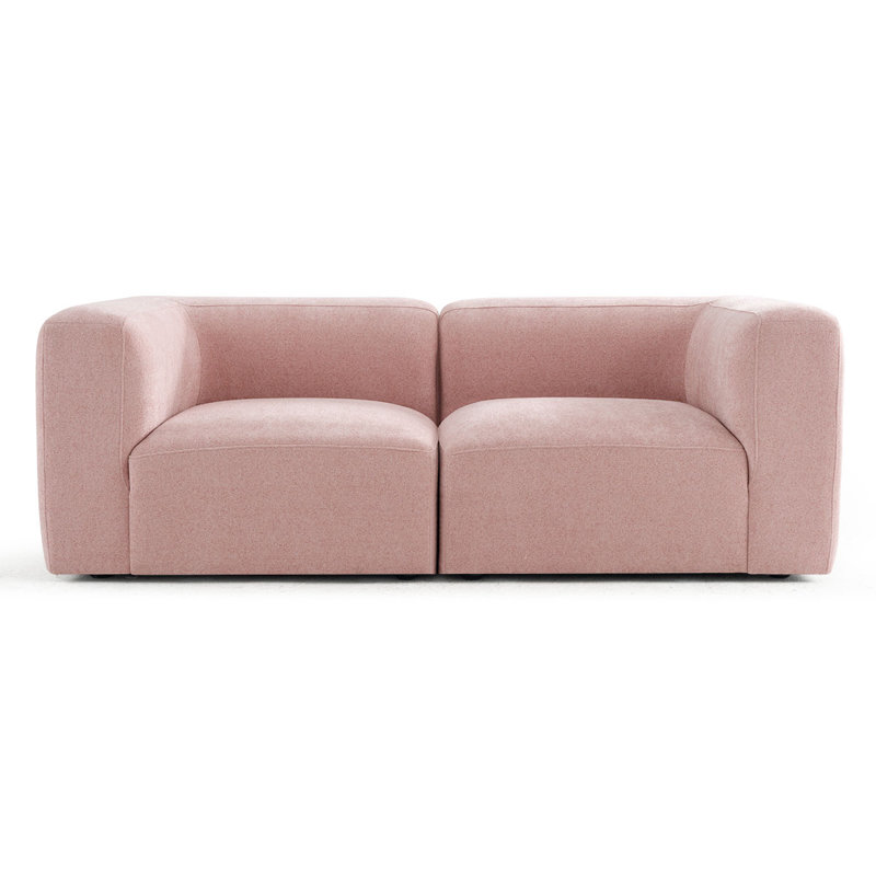 Canapé d'angle modulaire 2 pièces en bouclette