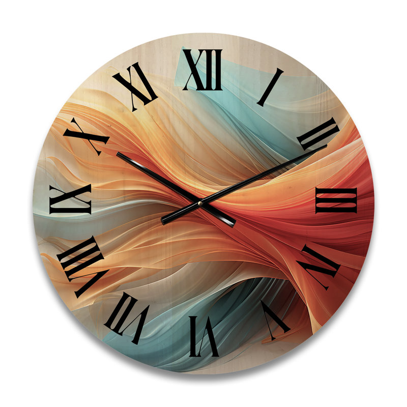 Horloge murale en bois massif Unais, Moyenne