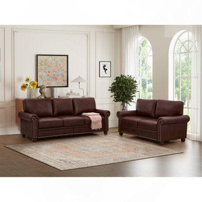 Living Room Sofa with Storage Sofa 2+3 Sectional Burgundy Faux Leather