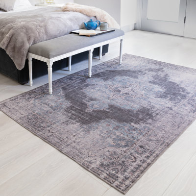 Mason Flatweave Blue/Black/Grey Rug