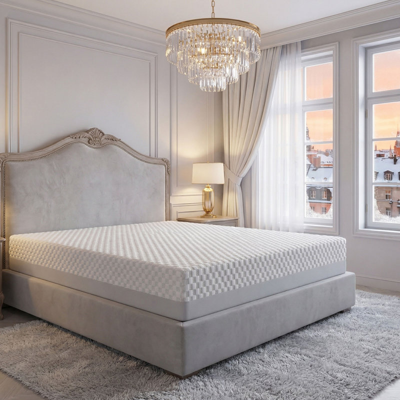 Super King Mattress, 12-inch Gel Memory Foam And Pocket Sprung Hybrid Mattress, 180x200x30cm 5-zone Targeted Support, Reinforced Edge Support, Luxury Medium Soft Breathable Bed In A Box