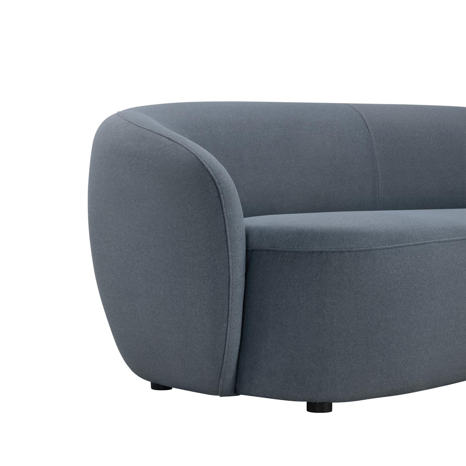 Amadora 90'' Curved Sofa, Storm