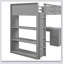 Lit mezzanine avec tablettes et bureau