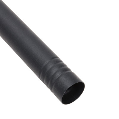 Black Carbon Steel Adjustable 2.5cm Bay Window Single Curtain Rod
