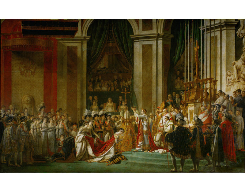 Consécration de l'empereur Napoléon Ier et couronnement de l'impératrice Joséphine, H 25 po x l 40 po